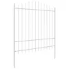  Kerti Kerítés Íves Felső, Fehér, 1,7x1,75 m, Acél