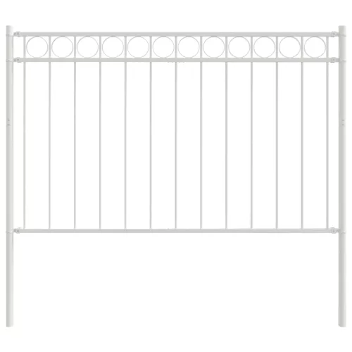  Fehér Kertkerítés 1,7x0,8 m Acél