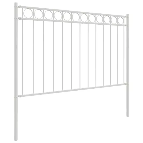  Fehér Kertkerítés 1,7x0,8 m Acél