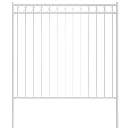  Fehér Kertkerítés 1,7x1,2 m Acél
