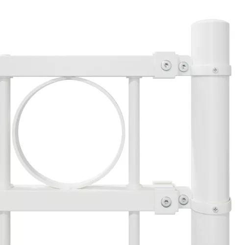  Fehér Kertkerítés 1,7x1,2 m Acél