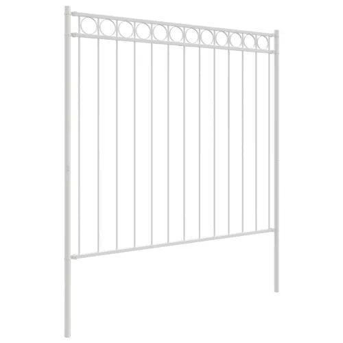  Kertkerítés Fehér 1,7x1,5 m Acél