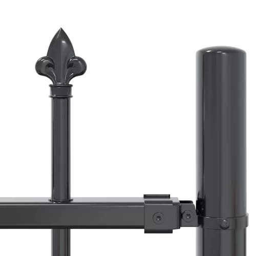  Kerti Kerítés Szürke 115 cm Porszórt Acél