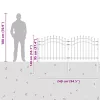  Kerti Kerítés Szürke 140 cm Porszórt Acél