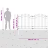  Kerti Kerítés Szürke 165 cm Porszórt Acél