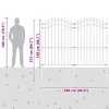  Kerti Kerítés Szürke 215 cm Porszórt Acél