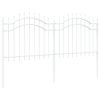  Kerti Kerítés Fehér 140 cm Porszórt Acél