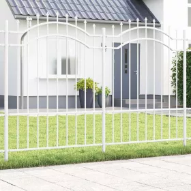  Kerti Kerítés Fehér 190 cm Porszórt Acél