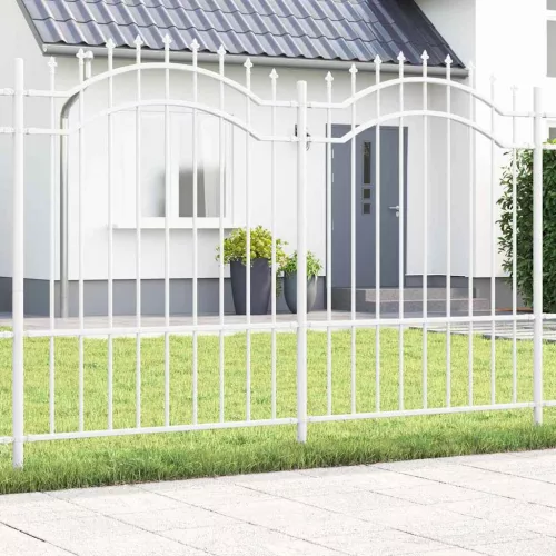  Kerti Kerítés Fehér 190 cm Porszórt Acél
