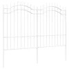  Kerti Kerítés Fehér 190 cm Porszórt Acél