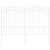  Kerti Kerítés Fehér 190 cm Porszórt Acél