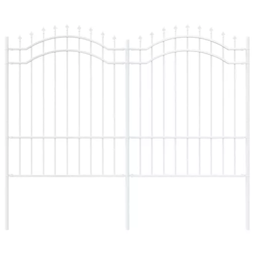  Kerti Kerítés Fehér 190 cm Porszórt Acél