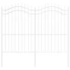 Kerti Kerítés Fehér 215 cm Porszórt Acél