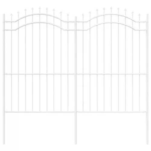  Kerti Kerítés Fehér 215 cm Porszórt Acél