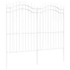  Kerti Kerítés Fehér 215 cm Porszórt Acél
