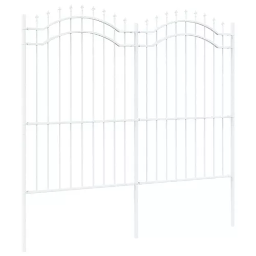  Kerti Kerítés Fehér 215 cm Porszórt Acél
