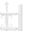  Kertkerítés Fehér 140 cm Porszórt Acél