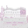 Kertkerítés Fehér 140 cm Porszórt Acél
