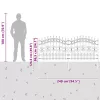  Kertkerítés Fehér 140 cm Porszórt Acél