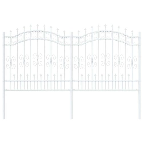  Kertkerítés Fehér 165 cm Porszórt Acél