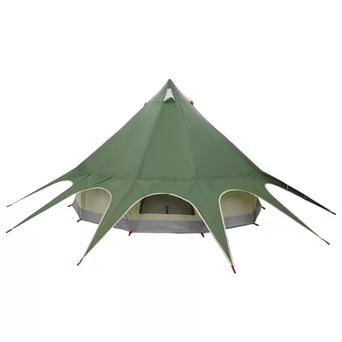  Teepee sátor tetővel Zöld és Szürke 600 x 600 x 347 cm