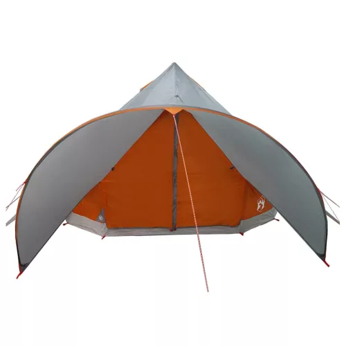  Teepee sátor tetővel Szürke és narancs 600 x 600 x 347 cm