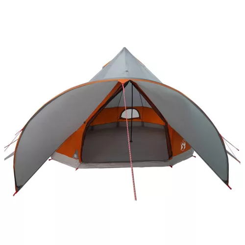  Teepee sátor tetővel Szürke és narancs 600 x 600 x 347 cm