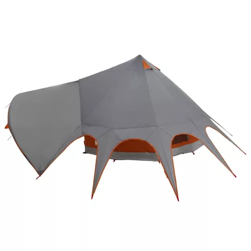  Teepee sátor tetővel Szürke és narancs 600 x 600 x 347 cm