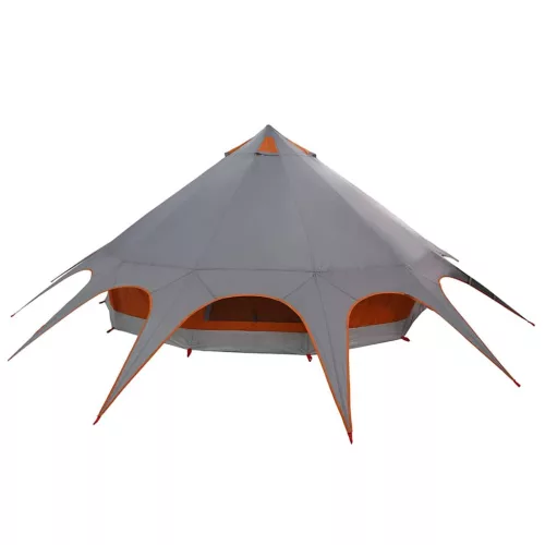  Teepee sátor tetővel Szürke és narancs 600 x 600 x 347 cm