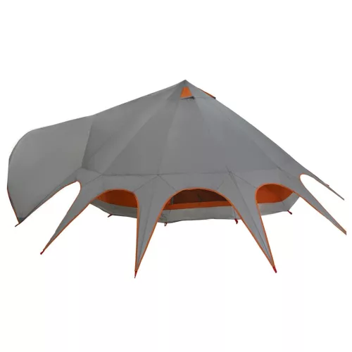  Teepee sátor tetővel Szürke és narancs 600 x 600 x 347 cm