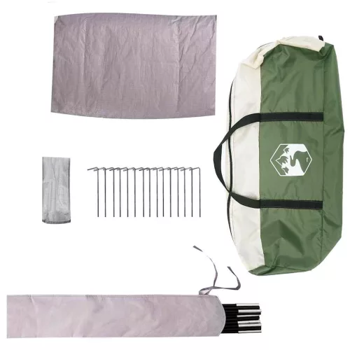  Dóm sátor Zöld 505 x 450 x 248 cm 185T poliészter PU bevonattal