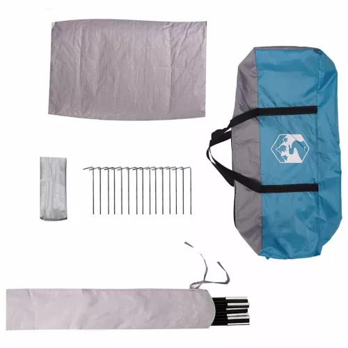  Dóm sátor Kék 505 x 450 x 248 cm 185T poliészter PU bevonattal