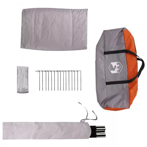  Dóm sátor tetővel Szürke és narancs 505 x 450 x 248 cm