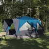  Kabin sátor tetővel tárolóval Kék 400 x 350 x 212 cm