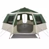  Kabin sátor tetővel tárolóval Zöld és Szürke 500 x 500 x 294 cm