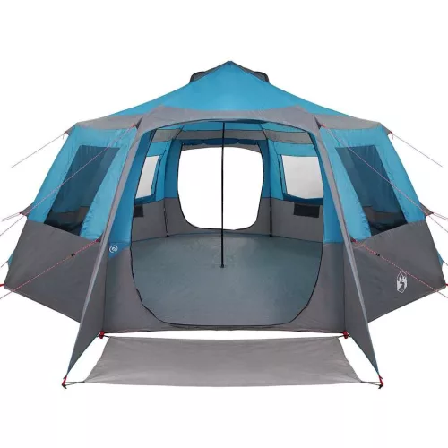 Kabin sátor tetővel tárolóval Kék és Szürke 500 x 500 x 294 cm