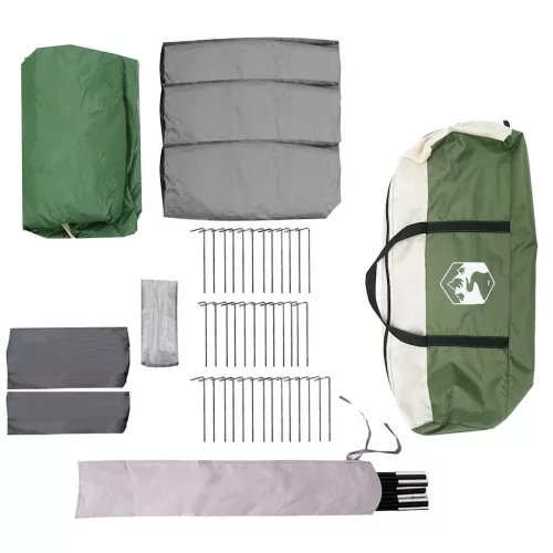  Családi Sátor tetővel Zöld és Fehér 760 x 645 x 230 cm