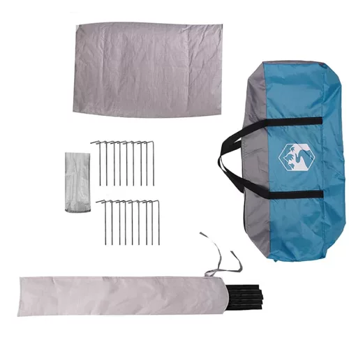  Teepee sátor tetővel tárolóval Kék és Szürke 490 x 410 x 210 cm