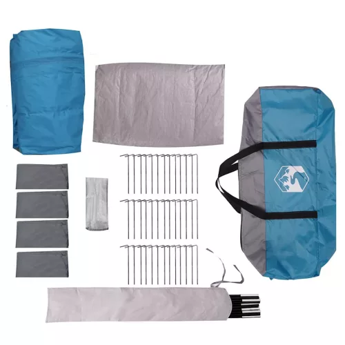  Családi Sátor tetővel Kék és Szürke 745 x 700 x 217 cm