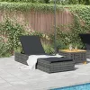  Napozóágy Szürke 60x200x27 cm Polirattan
