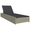  Napozóágy Bézs 60x200x27 cm Polyrattan