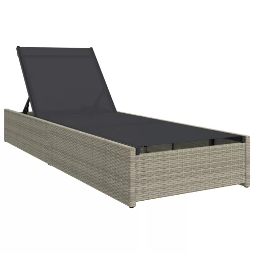  Napozóágy Bézs 60x200x27 cm Polyrattan