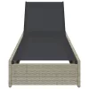  Napozóágy Bézs 60x200x27 cm Polyrattan