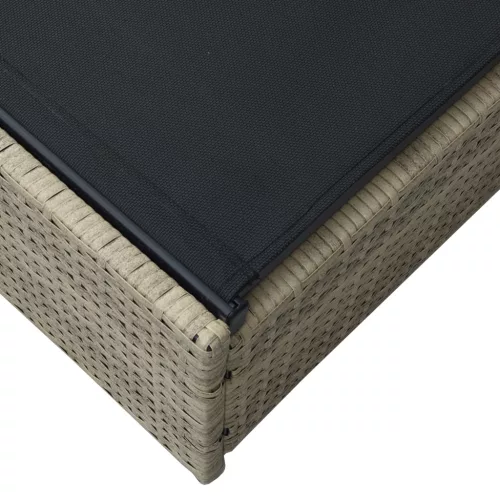  Napozóágy Bézs 60x200x27 cm Polyrattan