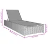  Napozóágy Bézs 60x200x27 cm Polyrattan