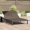  Napozóágy 1-személy Barna 206 x 62.5 x 74 cm polirattan