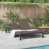  Napozóágy 1-személy Barna 206 x 62.5 x 74 cm polirattan