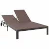  Napozóágy 1-személy Barna 206 x 62.5 x 74 cm polirattan
