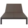  Napozóágy 1-személy Barna 206 x 62.5 x 74 cm polirattan