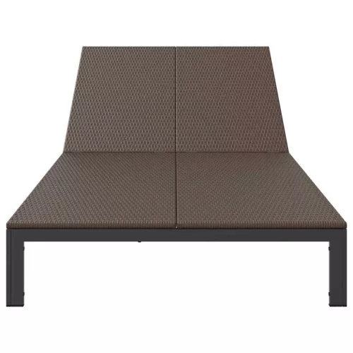  Napozóágy 1-személy Barna 206 x 62.5 x 74 cm polirattan
